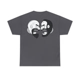 Logo Front/Angry Heads on Back (Unisex Heavy Cotton Tee)